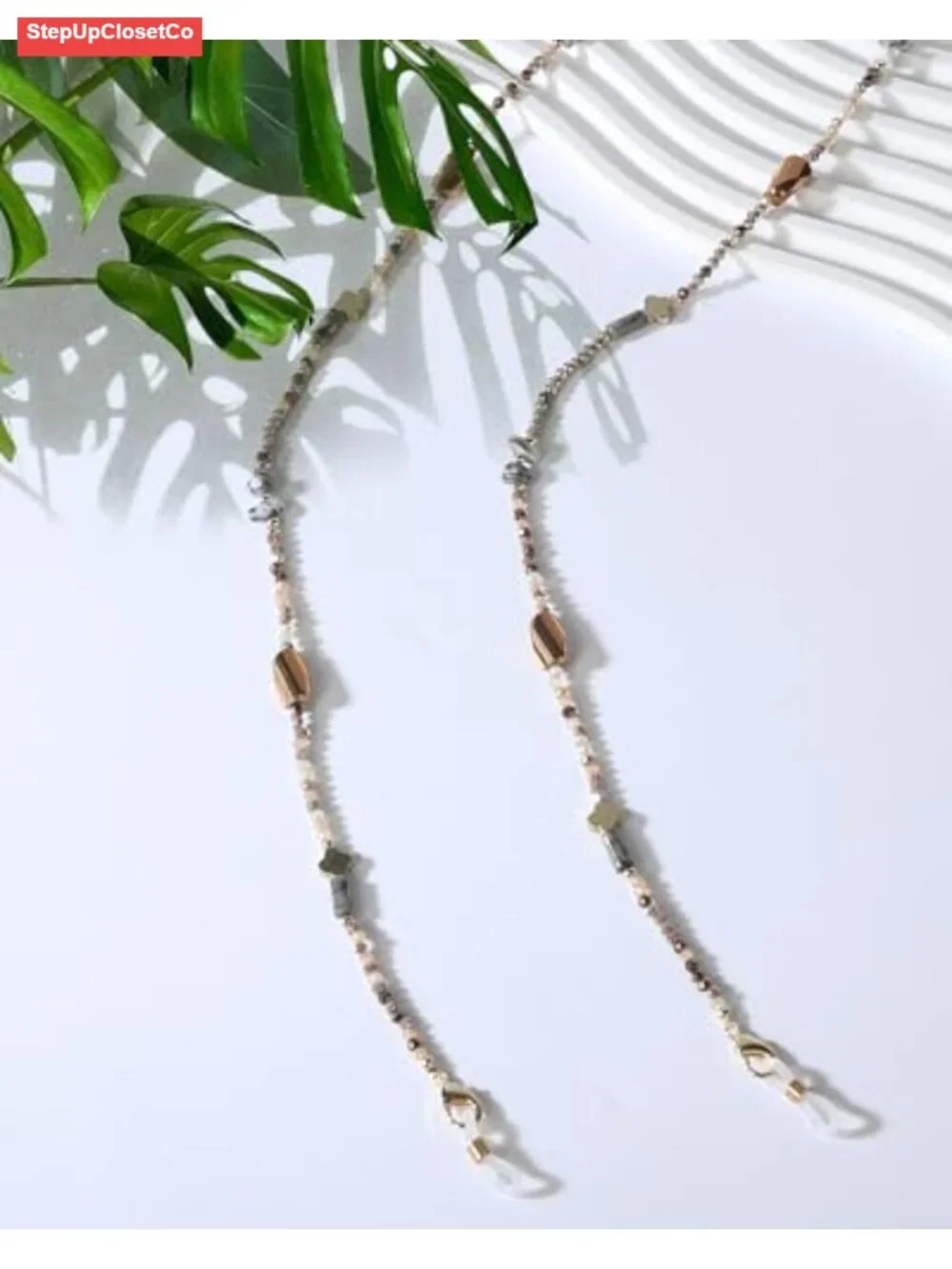 Beaded Crystal Glasses Chain Women Sunglasses Holder Eyeglass Strap
